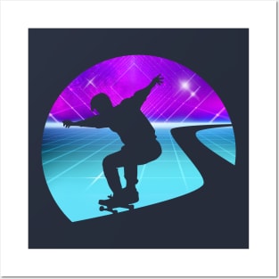 Skaterboard Eighties Retro Design Posters and Art